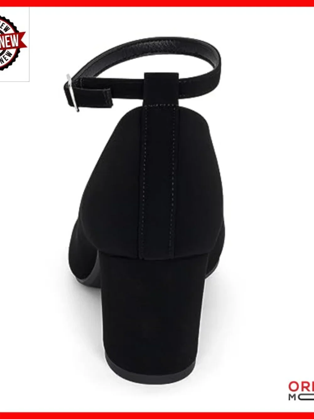 Ankle Strap Block Heel Pump Dress Shoe Rounded Toe Comfort